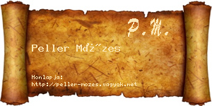 Peller Mózes névjegykártya