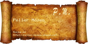 Peller Mózes névjegykártya